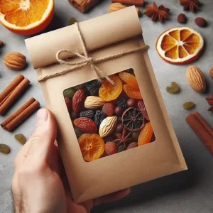 بسته بندی خشکبار با کاغذ کرافت